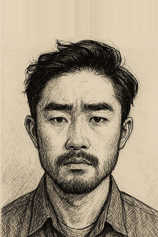 Brian Lau - Character Concept for Andrew Koji, Will Sharpe or Steven Yeun casting archetype